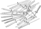 sourcing map 60Pcs 5/32" Aluminum Tri Grip Rivets for DIY & Repairs view 4