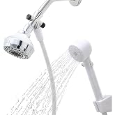 Medline Premium Handheld Shower Head with 6.5-Foot Long Hose, White, High Pressure, Adjustable Spray - Ideal for Medical Patients, Hospitals, Nursing Homes - 1 Each