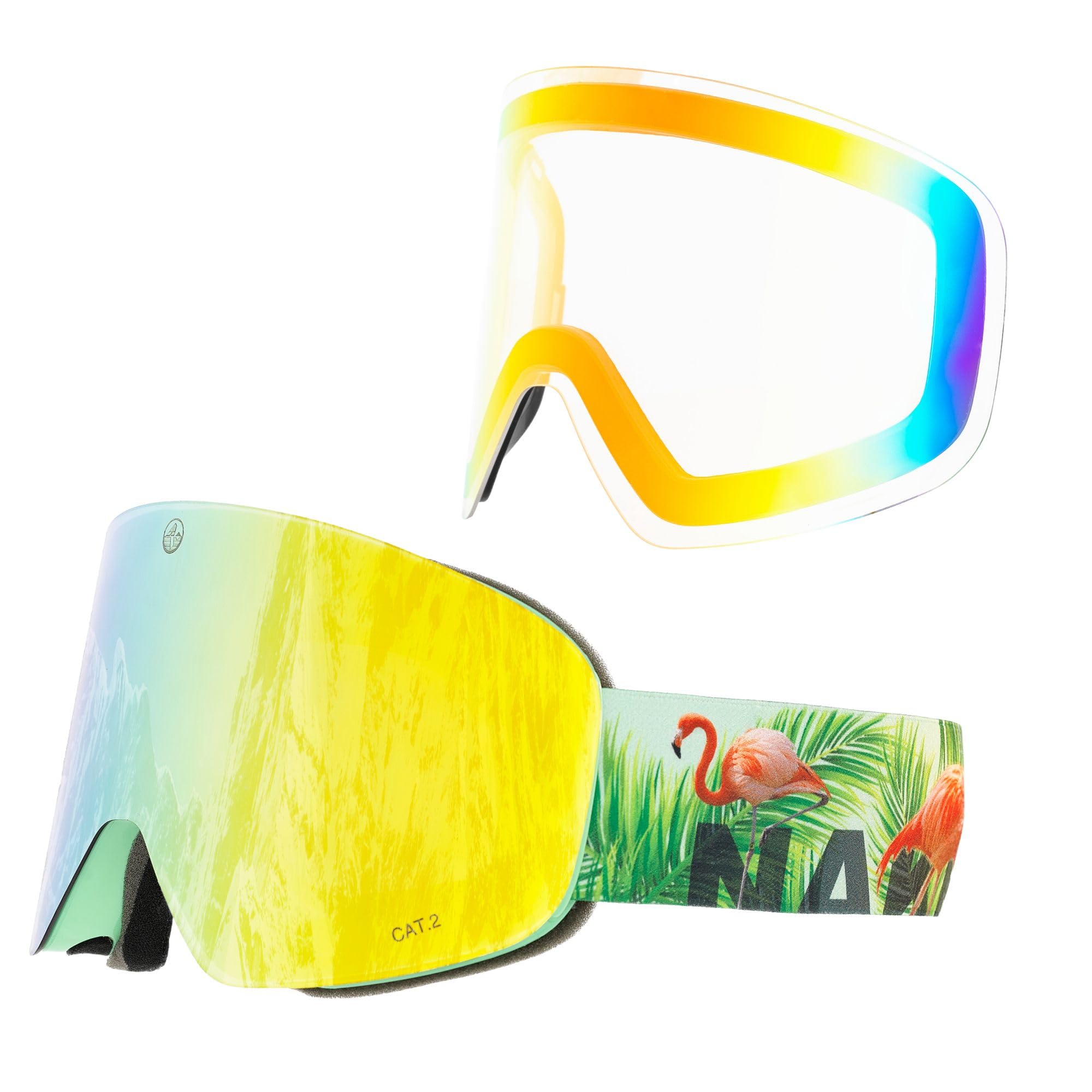 NAKED Optics TROOP EVO Flamingo (Yellow Lens), with bad weather lens — image 1