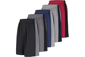LukBerd Men's Long Athletic Shorts Basketball Gym Quick Dry Camo Shorts with Pockets