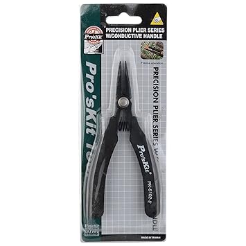 Proskit 1PK-5102-E, Heavy Duty Long Nose Plier W/Conductive Handle 140mm (Pack of 1)