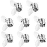 8Pcs Bead Stop for Jewelry Making, Spring Bead Clamps with White Handles Creative Wire Ends Beaded Clip Jewelry Making Tool to Prevent Beads from Falling for Handmade Bracelets and Necklace