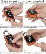 FortLocks 2-Pack 4-Digit Padlocks Weatherproof Heavy-Duty Zinc Alloy view 5