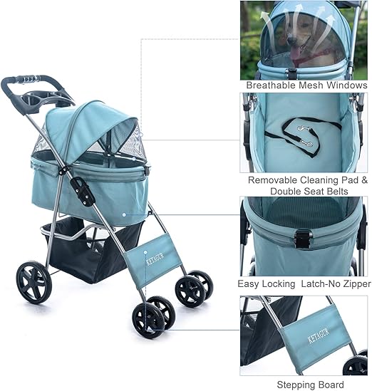 dog stroller reversible handle