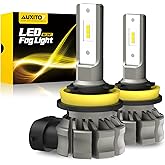 AUXITO H11/H8/H16 LED Fog Light Bulbs, 6000 Lumens 6500K Cool White Light, 300% Brightness, CSP LED Chips Fog Lamps or DRL Re