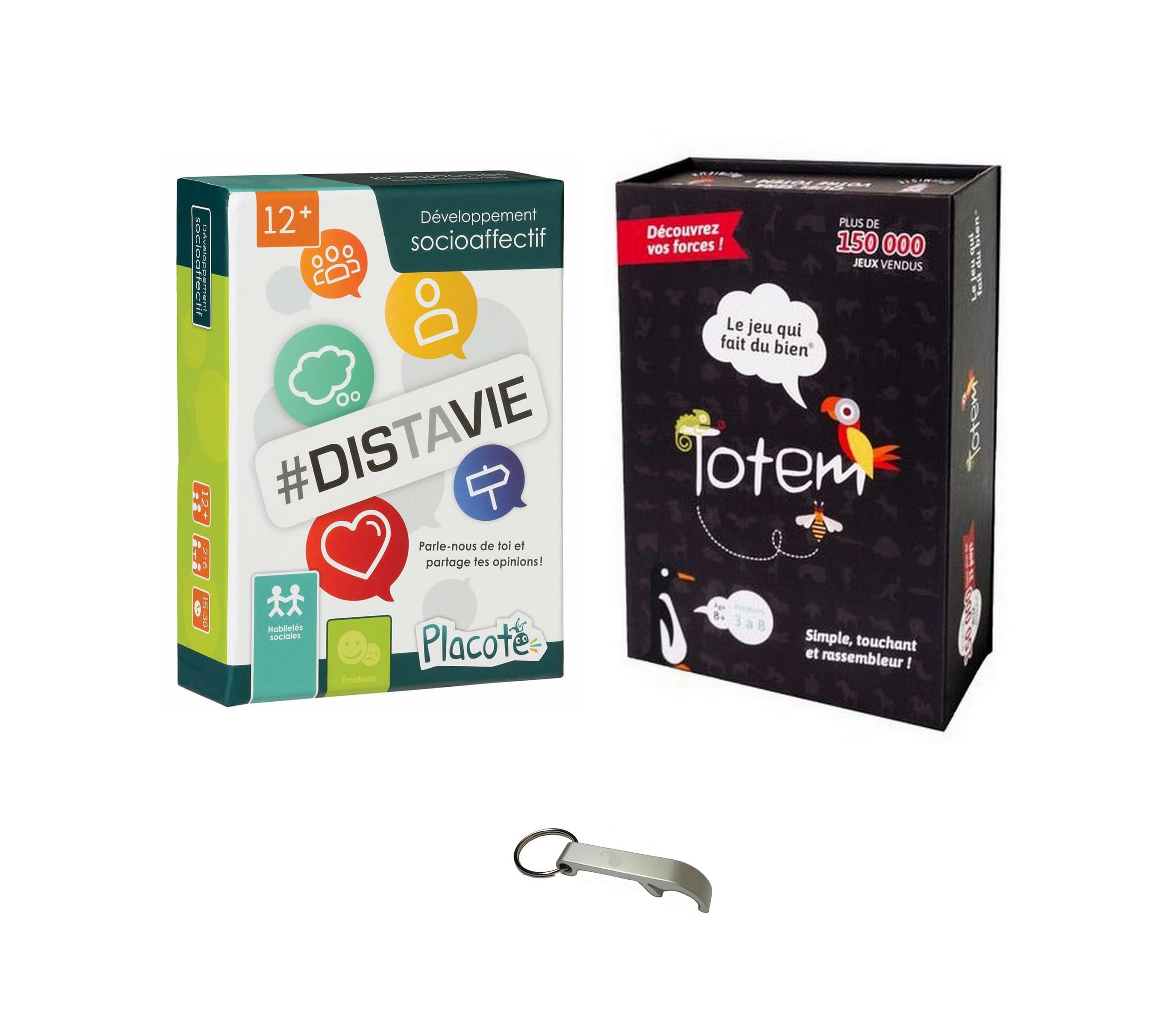 Set of Dis Ta Vie + Totem French Version + 1 Wooden Bookmark Ruler Blumie (DistaVie + Totem)