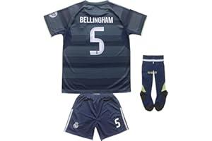 KWFOM Madrid 25/26 Bellingham #5 Kids Soccer Jersey Kit with Shorts/Socks Set Youth Sizes