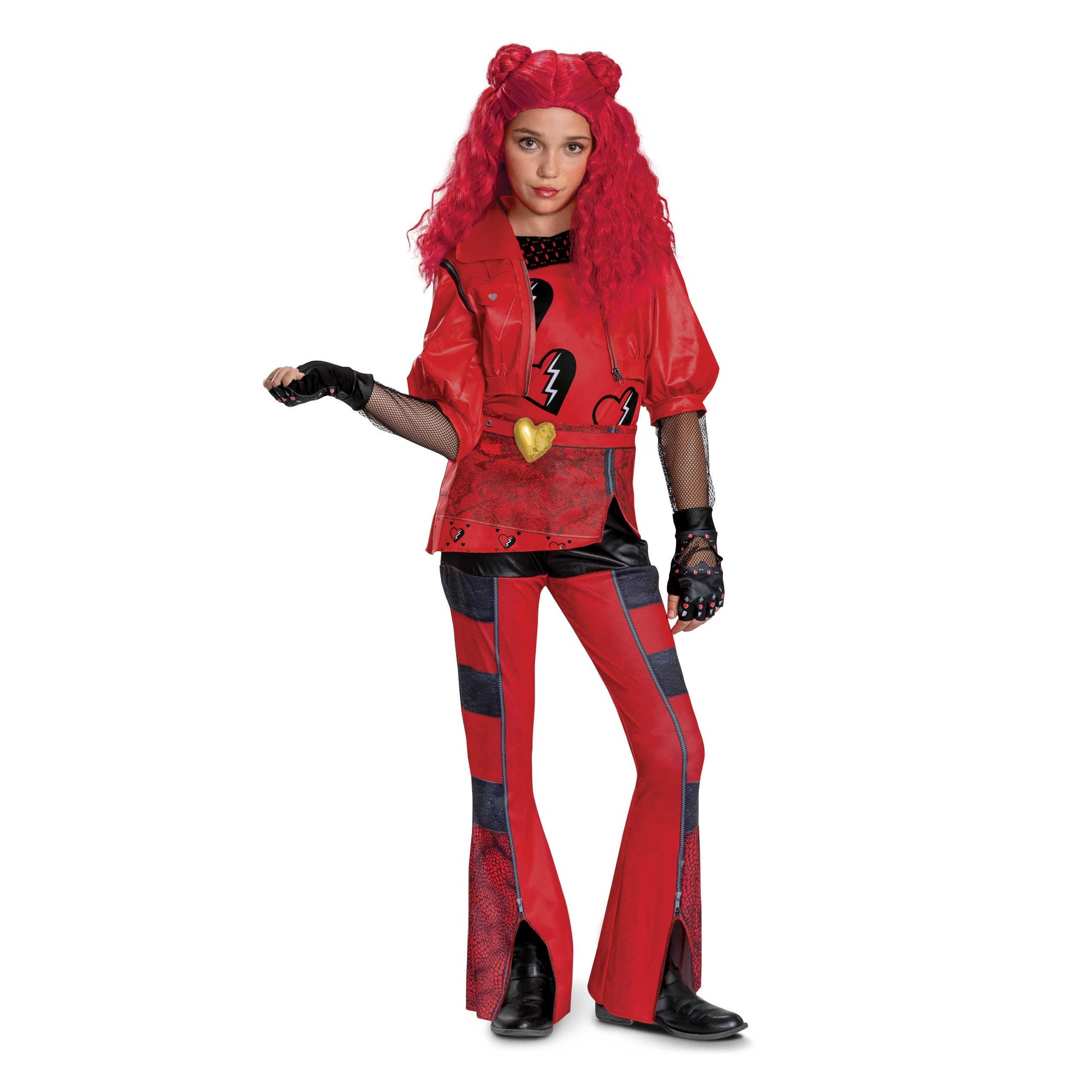 Photo 1 of Descendants Red Deluxe Costume, Official Disney Descendants The Rise of Red Costume Jumpsuit, Wig not Included, Child Size (7-8)