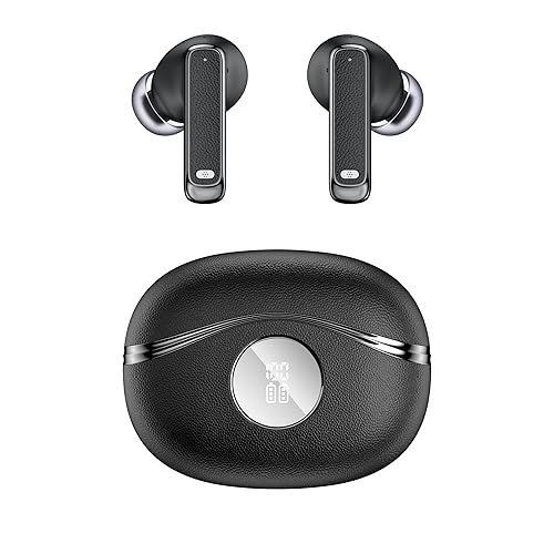 SRICH Wireless Earbuds Bluetooth Headphones, Ear Buds with Deep Bass, 40H Long Playtime, LED Power Display, IP7 in Ear Earphone with Mic for iPhone Android Phone Sports Workout, Black
