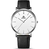 Mens Watches Minimalist Quartz Waterproof Fashion Simple Analog Wrist Watch | Dress Watch for men,Casual,Business,3ATM,Gifts for Husband,/Father/Birthday/Anniversary,Leather Band