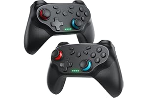 Nonbliep 2 Pack Wireless Controller for Nintendo Switch 2/1 Lite/OLED and PC, with Bluetooth, Turbo, Gyro Axis, Dual Vibration, and Screenshot, Compatible with Steam and Switch 2/1
