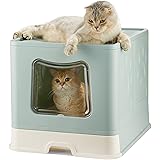 Vealind Extra Large Cat Litter Box with Lid for Big