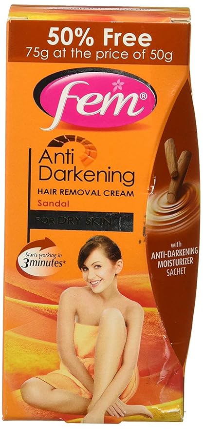 Amazon Com Fem Anti Darkening Gentle Hair Removal Cream Sandal