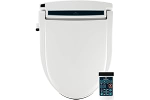 BidetMate 2000 Series Heated Bidet Attachment for Toilet with Unlimited Heated Water, Wireless Remote, Deodorizer, and Warm Air Dryer - Adjustable and Self-Cleaning - Fits Elongated Toilets