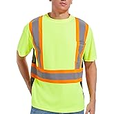 ArcRidge Reflective Safety Shirt for Men and Women - Class 2 High Visibility Construction Shirt - Dual Tone Reflective Strips