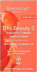 Reserveage Nutrition - Tres Beauty 3 - Supplement for Hair Growth, Skin Care & Nail Care - Collagen Supplement with Keratin &