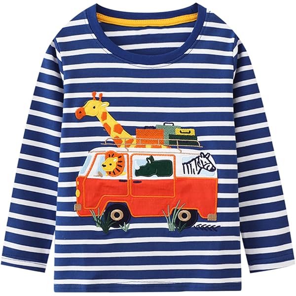 Amazon.com: DDSOL Toddler Boys Long Sleeve Shirt Embroidery