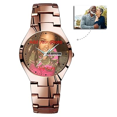Buy Personalized Watch Custom Watches With Photo Picture Watch For Men Personalized Fathers Family Women Mens Couples Gift For Husband Or Dad 001 Online In Kazakhstan B086l181b3