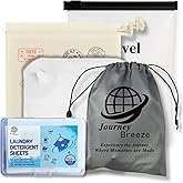 Travel Laundry Detergent Sheets Kit – 30-Count Laundry Detergent Sheets for Sink & Machine Wash, Portable Clothesline and Universal Sink Stopper for Hotels, Cruises, Camping & Trips