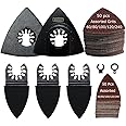 XXGO Oscillating Multi Tool Sanding Kit - 105 Pcs Including Triangle & Finger Sanding Pads, 100 Pcs Multi Tool Sandpaper for Wood