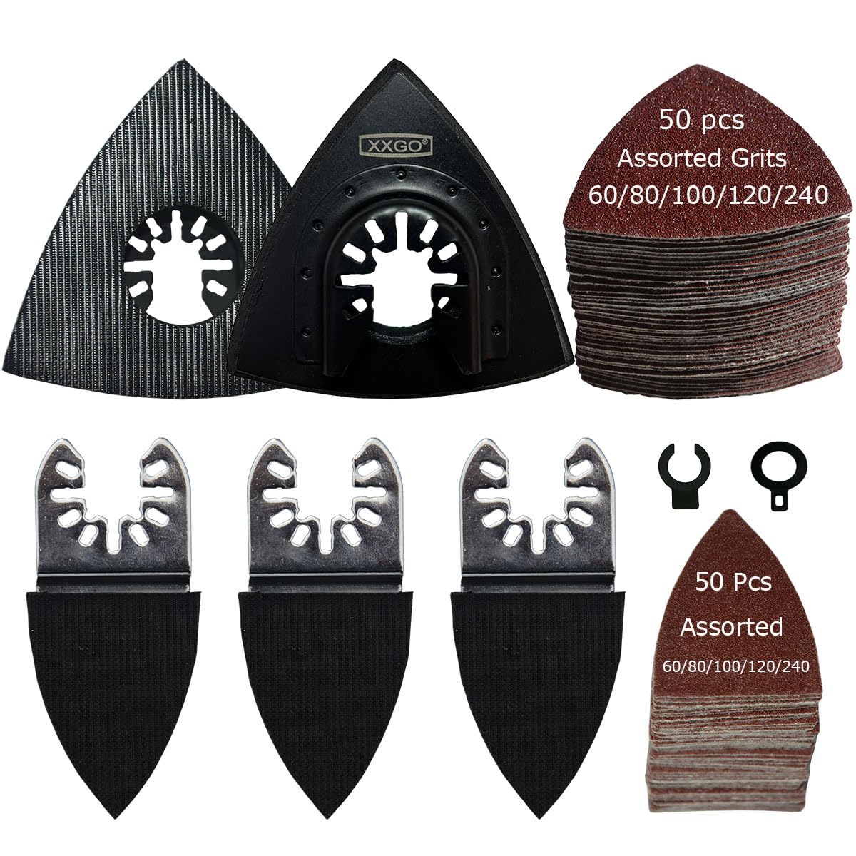 XXGO Oscillating Multi Tool Sanding Kit - 105 Pcs