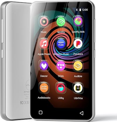 Innioasis 160GB MP3 Player with Bluetooth WiFi 4" Touch Screen Kids