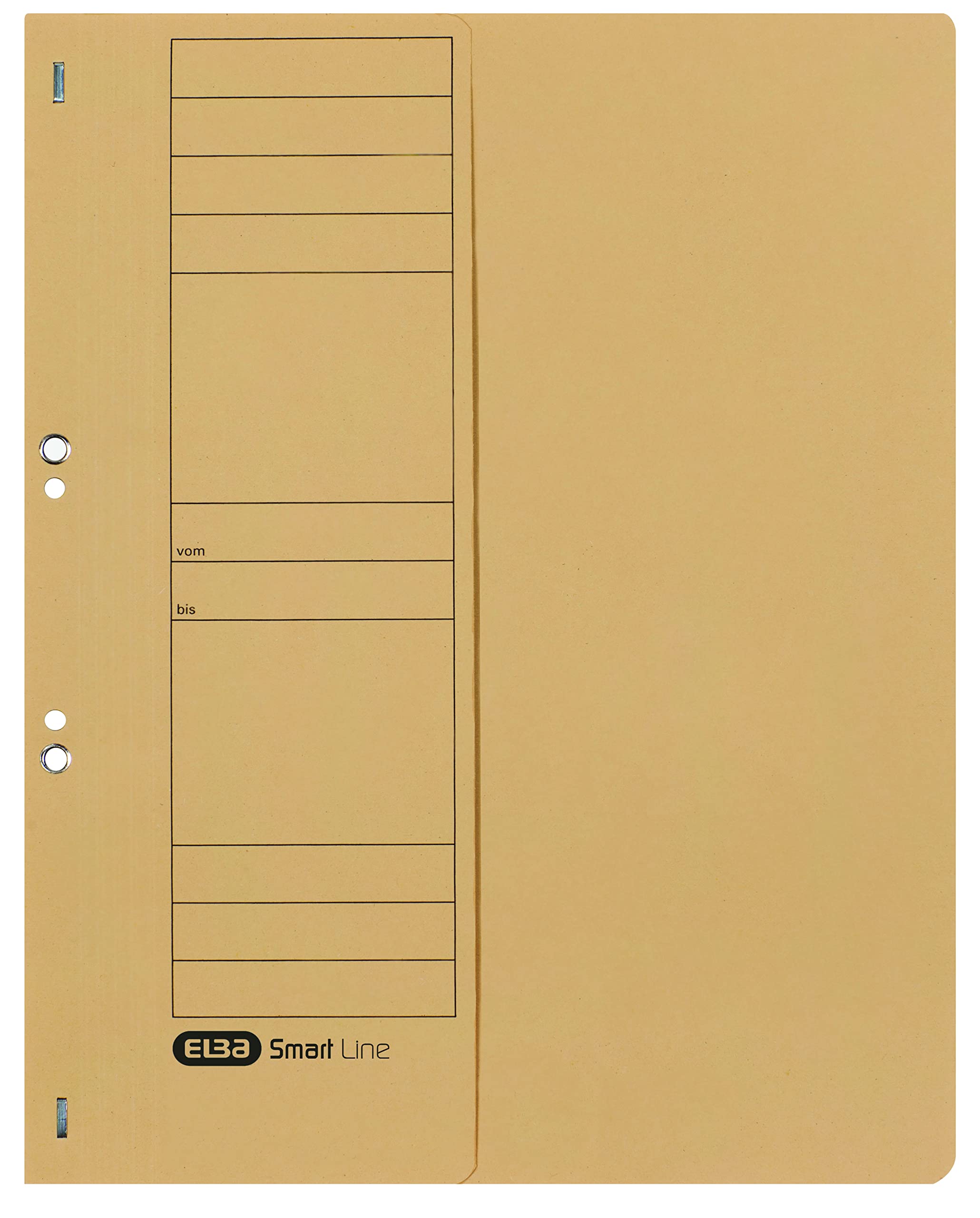 Elba 21421BL Hole Punched Folders with Official Filing 250 g/sq. m Manila Cardboard for 200 DIN A4 Sheets, Half Front Cover 50 Items Blue Eyelet File with Office Binding Chamois