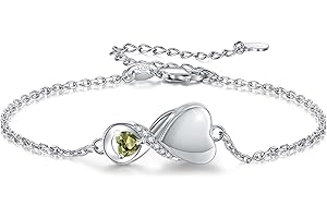 SOLOLIKE Infinity Cremation Jewelry Bracelet for Ashes for Women: S925 Sterling Silver Rose Gold Abalone Shell Urn Bracelets for Human Ashes - Memorial Jewelry Gifts for A Loss of Loved Ones