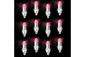 Acmee Non-Blinking LED Balloon Lights for Balloon Paper Lantern Party Decoration (Red, Pack of 12)