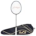 Li-Ning 3D Calibar X Combat Carbon Graphite Strung Racquets, 85 Grams, 30 Lbs String Tension and Free Full Cover