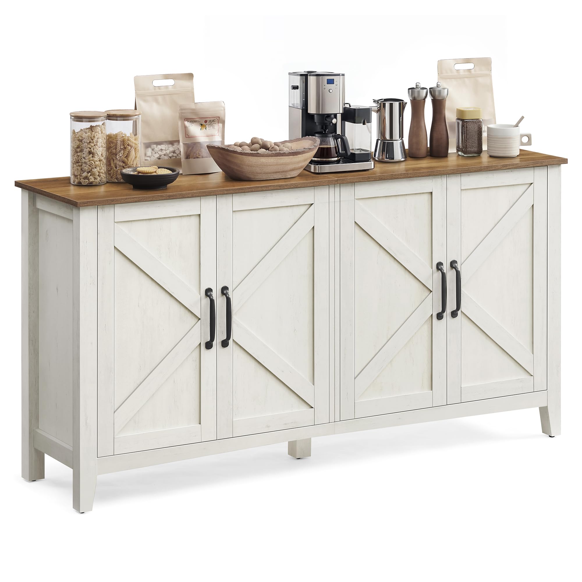 VASAGLE Buffet Cabinet, Coffee Bar, Adjustable Shelf