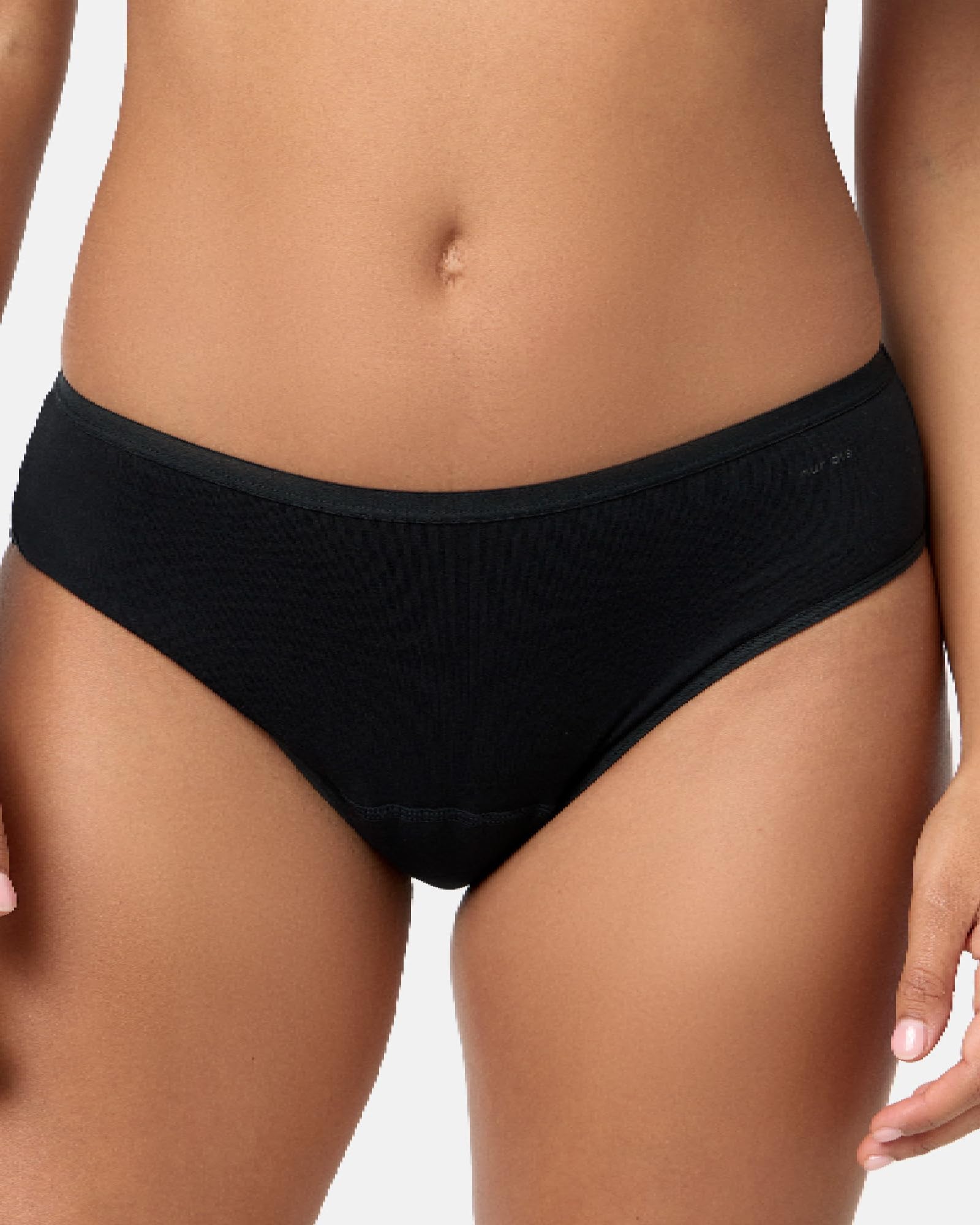 Nur Die Alles Unbeschwert Briefs Absorbent Discreet Hygiene Underwear Washable & Reusable Cotton Women, black, 48-50