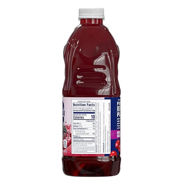OCEAN SPRAY® ZERO SUGAR MIXED BERRY JUICE DRINK, CRANBERRY JUICE DRINK SWEETENED WITH STEVIA, 64 FL OZ BOTTLE