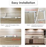 WOBANE LED Under Cabinet Lighting Kit 2m Rope Light 4 Panels 12V 120 LEDs view 5