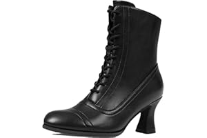 Erocalli Victorian Boots Witch Costume Renaissance Shoes Women Pirate Vintage Boot Witchy Clothes for Women