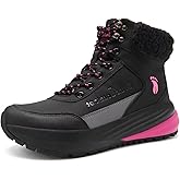 Women's Orthopedic Winter Snow Boots: Wide Comfortable Diabetic Plantar Fasciitis Arch Support Waterproof Insulated Mid Hiking Boots, Casual Orthotic Warm Leather Walking Shoes for Feet Heel and Pain