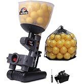 Furlihong 692BH Baseball Pitching Machine, Includes 60 pcs Balls | Use Ping Pong Size Training Balls for Visual Acuity and Hitting Accuracy Improvement, Powered by Batteries or AC Power