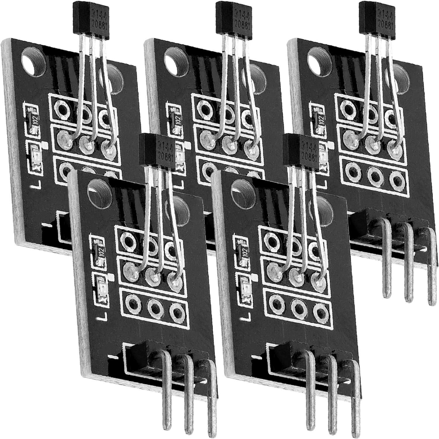 AZDelivery 5 x KY-003 Digital Hall Effect Sensor Transistor compatible with Arduino Including E-Book!