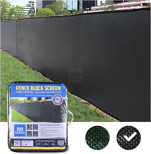 Extreme 98 Blockage Fence Privacy Screen (50ft x 6ft, Carbon Black) Amazon.ca Sports & Outdoors