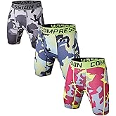 Holure Men's Performance Compression Shorts Athletic Workout Running Underwear (3 or 5 Pack)
