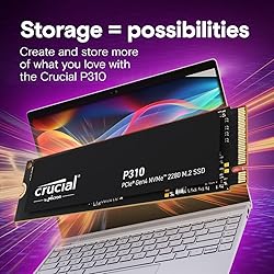 Crucial P310 4TB PCIe Gen4 2280 NVMe M.2 SSD Up to