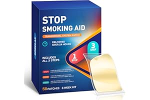 TUWYFE 【56 Patches】Smoking Aid Stop Smoking Patch Step 1 2 and 3, Easy and Effective Anti-Smoking Stickers - Best Product to Quit Smoking 21 14 and 7mg (Step 1 2 3)