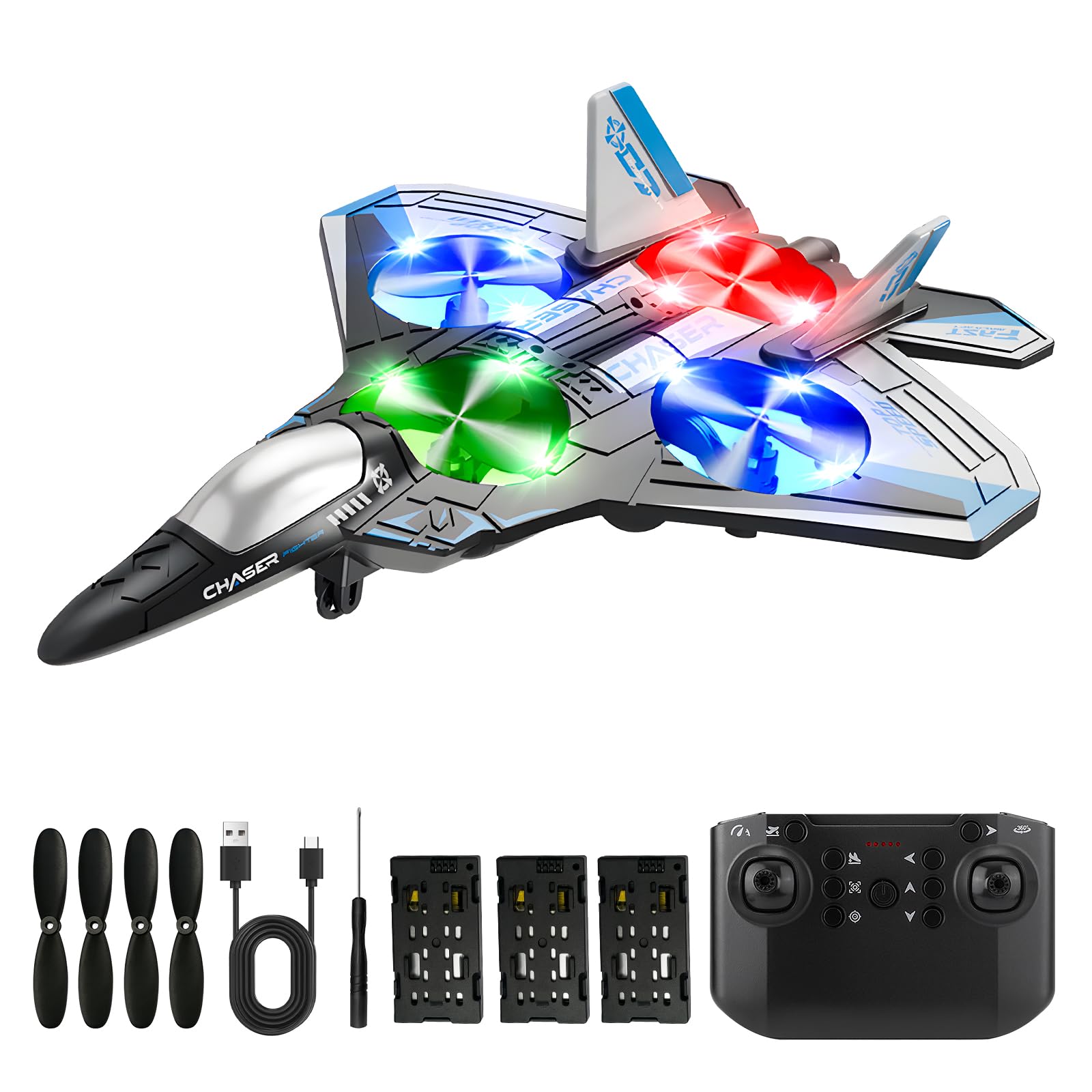RC Plane Toy for Kids 3-12 Year Old, Remote Control Plane RC Aeroplane Toys Gifts for Boys Birthday Presents, Controlled Aircraft Airplanes Toys for Adult