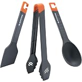 Blackstone 5808 Camping Tool Set | 3-Piece, Includes serving spoon, silicone scraper, and tongs