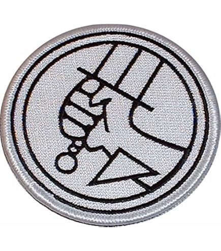 Patch Brodé Hellboy Main Paranormale Avec épée - Rouge - Pour Cosplay Et Customisation