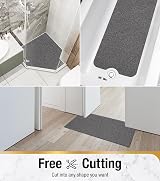 HITSLAM Shower Mat Non Slip 60x40 cm Drain Quick Dry Grey PVC Loofah view 9