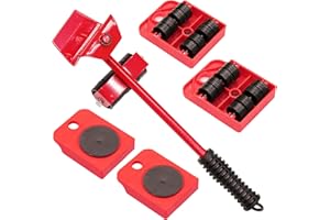 NJXMDR Furniture Lifter Tool Set with Wheels – Heavy Duty Furniture Movers, Sliding Furniture for Hardwood Floors and Carpets, Easy to Use Furniture Sliders for Home, Office, and Appliance Moving