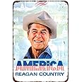 Ronald Reagan Country America Poster Reproduction Metal Sign 8 x 12