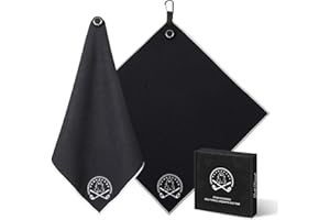 She's Pink Magnetic Golf Towel for Men, 18" x 18" Waffle Weave, Quick-Drying, Lint-Free Cleaning Towel with Detachable Clip — Attaches to Cart, Clubs & Bag