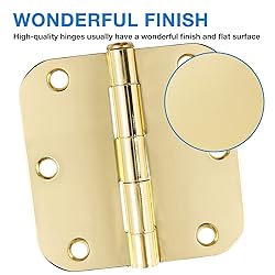 Rounded Door Hinges 3-1/2" x 3.5 inch, 5/8